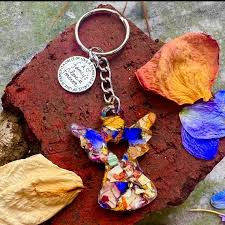 Keychain Made With Flowers. Memorial Jewelry, Memorial Beads. Wedding  Flowers. Funeral Flowers. Made With Real Flowers