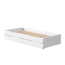 Lassen sie sich von unserem bett mocuba begeistern und erleben sie qualität, stabilität und funktionalität auf einem neuen level. Flexa Nor Ausziehbett Mit Schubladen In Weiss Fur Betten In 90 X 200 Cm Wallenfels Onlineshop