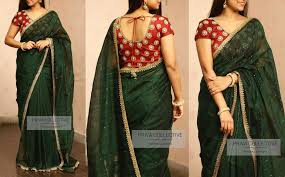 Black And Gold Combination Blouse Designs Pv 3694 Green And Maroon Price 5500rs Shine Bright And Bold In This Very Colourful Co Blouse Design Models Bottle Green Saree Silk Saree Blouse Designs