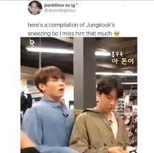 Jungkook Even Makes Sneezes Look Cute Video Kpop Memes Bts Bts Funny Bts Dancing