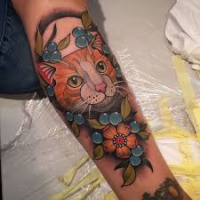 Diseños para tatuajes tattoo neotradicional tatuajes japoneses tatuaje neotradicional buho dibujo diseño tattoo tatuajes originales dibujos fotografía neón. Forearm Neo Traditional Cat Tattoo Novocom Top