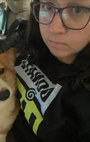 Ein disapproved of not being able to steal the treat from mommy when she  was working from home..