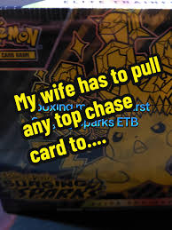 my wife has to pull any of the top 14 chase cards from surging sparks. if  she does she gets to open the 151 ultimate premium collection. #pokemon  #pokemontiktok #pokemongo #pokemoncards ...