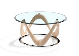 Is a masterpiece of modern design. Dune Collection Circular Coffee Table Sonoma Oak Chrome Clear Glass Valuemark Furniture