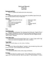 Rock information, activities, and worksheets: Rocks And Minerals Lesson Plans Worksheets Lesson Planet