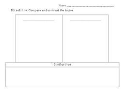 Compare And Contrast Graphic Organizer Top Hat Graphic