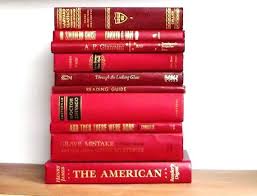 Red Books Stack Of Ten Red Decorative Books Vintage Book Collection Old Books Wedding Decor Instant Library Book Bundle Red Books Red Books Book Decor Books