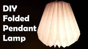 Diy Make A Folded Paper Pendant Lamp Shade Origami Lamp Diy Lamp Shade Pendant Lamp Shade