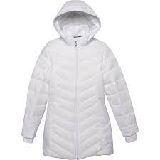 spyder white boundless long jacket for big girls