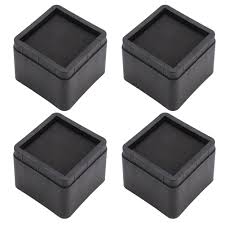 Risers usually come in 3 or 5 inches (7.6 or 12.7 cm). Tebru Furniture Cups Sofa Leg 4pcs Durable Stackable Bed Risers Black Square Moisture Proof Insect Proof Furniture Legs Walmart Com Walmart Com