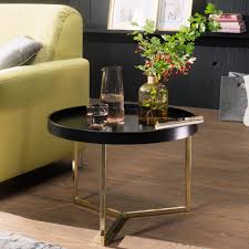 Beistelltisch rund blumentisch glas sofatisch metall dreibeintisch. Wohnling Couchtisch Eva 58 5x42x58 5cm Schwarz Gold Sofatisch Metall Rund Designer Retro Wohnzimmertisch Modern