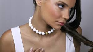 White Shell Pearl Knotted Necklace · Bridal Statement Necklace · Gold Shell  Jewelry · Choker Necklace · Bridal Wedding Necklace