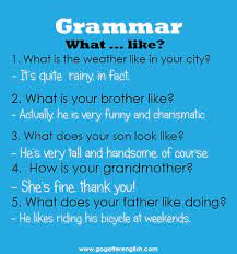 What Like English Vocabulary English Grammar Learn English