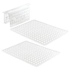 Kitchen sink mats with drain hole. Mdesign Kitchen In Sink Protector Set Of 3 1 Sink Saddle 2 Large Sink Mats Target