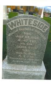 Headstones: Whiteside family: Hall Blackwood Saunders MacKeen
