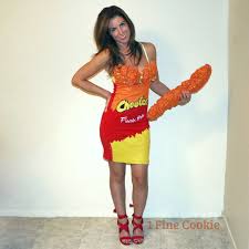 How To Make A Bag Of Cheetos Costume Diy 1 Fine Cookie Recipe Food Costumes Food Halloween Costumes Themed Halloween Costumes