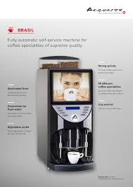 Coffee machine water filters can be purchased in the thermador accessories store.refer to your owner's manual to learn which filter you need to purchase. Brasil Fully Automatic Self Service Machine For Coffee Manualzz