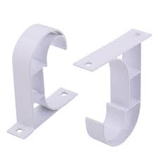 Mix and match 1 in. Curtain Rod Brackets White Set Of 2 Pvc Curtain Rod Bracket For Walls Curtain Rod Holder Walmart Com Walmart Com