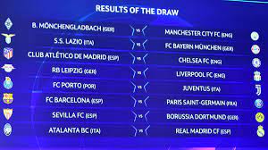 The round of 16 draws for the 2019/20 uefa europa league season has been held on friday, 28th february in switzerland. Champions League Last 16 Draw Results Schedule And Dates As Com