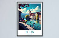 Thun Travel Print Wall Art Thun Wall Hanging Home Décor Thun Gift ...