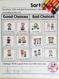 Good Choice Bad Choice Sort Google Slides Version Distant Learning Preschool Behavior Worksheets For Kids Preschool Worksheets