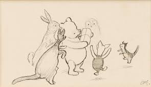 When the footbridge recently had to be replaced, the engineer designed a new structure based closely on the drawings of the bridge by shepard in the books, which were somewhat different than the original. Pin By Sabrianna Zaretsky On For The Home Winnie The Pooh Drawing Winnie The Pooh Friends Winnie The Pooh