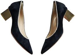 nicholas kirkwood black suede pearl embellished triangle pumps size eu 39 approx us 9 regular m b 69 off retail