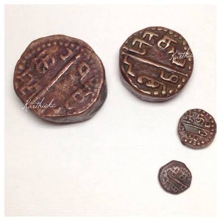 Indo Dutch Nagapattinam (நாகப்பட்டினம்) 1660-1781CE 2 Stuivers 55grms 1 Stuivers 28grms 1 Doit 3.3grms 1/2 Doit 1.3grms Obv stylish kali Rev நாகப்பட்டினம் (Nagapattinam) in Tamil