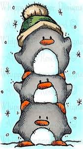 Pile Of Penguins Penguins Animals Rubber Stamps Shop Christmas Drawing Penguin Drawing Christmas Paintings