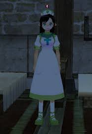 Mabinogi Nexon Fashionogi Ailiona Healer S Dress Sultry Nurse Cap Mini Nurse Shoes Assistant Teacher S Pearl Brac Anime Outfits Nursing Shoes Nursing Cap
