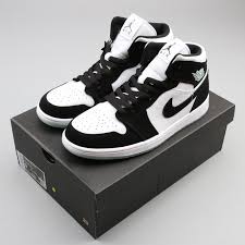 Black And White Jordan 1 Mid Grade School Air Jordan 1 Mid White Black Teal Tint For Sale In 2020 Air Jordans Jordans Jordan 1 Mid