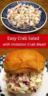 Crab Salad Recipe With Imitation Crab Or Canned Crab Meat Recipe Crab Salad Recipe Can Crab Meat Recipes Crab Meat Recipes