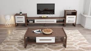 Each side table offers both open and concealed storage for any odds and ends strewn about your abode. Artstation Solid Wood Coffee Table Tv Cabinet Design Works Junjing Huang