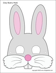 Printable easter bunny face template. Bunny Masks Free Printable Templates Coloring Pages Firstpalette Com