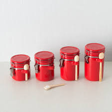 The most common kitchen ceramic canisters material is porcelain. Red Kitchen Canisters Jars Free Shipping Over 35 Wayfair