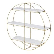 Discover savings on white shelf organizer & more. Round White Marble And Matte Gold Metal Shelving Unit Bolzano Maisons Du Monde