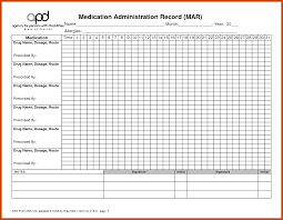 Medication Administration Record Printable Medication Log