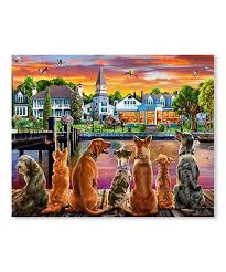 All of our signature jigsaw puzzles are made with recycled materials. Vermont Christmas Company Dockside Dogs 1 000 Piece Jigsaw Puzzle Best Price And Reviews Zulily