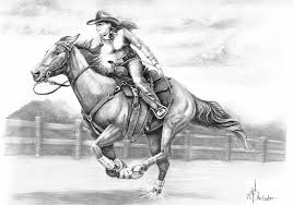 Drawing Cowgirl Full Gallop By Murphy Elliott Affiliate Ad Spon Full Elliott Murphy Cowgirl Horse Drawings Cowgirl Art Horse Art