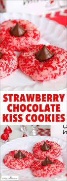 Secret kiss cupcakes with hershey kiss topping. Strawberry Chocolate Kiss Cookies Chocolate Kiss Cookies Chocolate Strawberries Kisses Chocolate