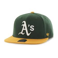 Oakland Athletics No Shot Two Tone Captain Dark Green 47 Brand Youth Hat Youth Hats Oakland Athletics 47 Brand