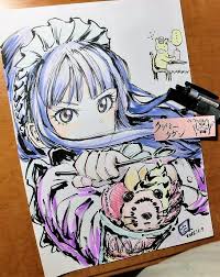 早く注文とってきてヨ 筆ペン イラスト ペンイラスト イラスト
