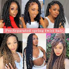 Amazon.com : 16 Inch Pre-Separated Springy Afro Twist Hair 9 Packs Soft  Marley Twist Hair for Soft Locs, Fluffy Spring Twist Braiding Hair Marley  Twist Braids Synthetic Hair Extensions for Passion Twists