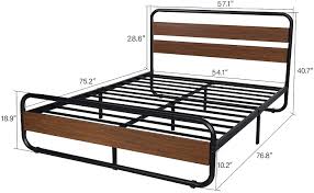 Check spelling or type a new query. Buy Sha Cerlin Full Size Metal Bed Frame With Wooden Headboard Footboard Heavy Duty Platform Frame With Under Bed Storage Noise Free No Box Spring Needed Walnut Online In Taiwan B097pcydhd