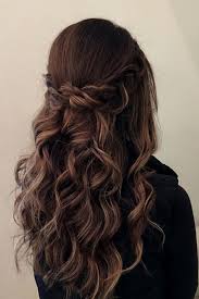28 Captivating Half Up Half Down Wedding Hairstyles Brunette Wedding Hairstyle With Br Quince Hairstyles Braided Hairstyles For Wedding Wedding Hair Brunette