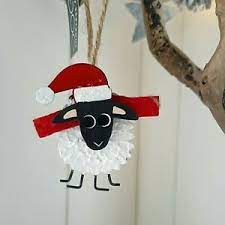 Felt sheep ornament, handmade felt sheep, irish sheep ornament, sheep christmas ornament, sheep christmas gift. Small Christmas Sheep Hanging Christmas Decoration By Shoeless Joe 5055560641922 Ebay