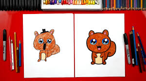 If you like it, pick up the pen and follow the steps below to try it! How To Draw A Cartoon Squirrel Art For Kids Hub
