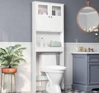 Over The Toilet Bathroom Floor Storage Cabinet Free Standing ...