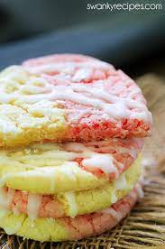 A Quick 6 Ingredients Summer Cookie Recipe These Strawberry Lemonade Cookies Use Two Coo Strawberry Lemonade Cookies Strawberry Lemonade Lemon Cookies Recipes