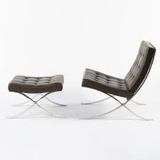 Barcelona lounge chair and ottoman set in cream leather. Ludwig Mies Van Der Rohe Two Works Lounge Chair Barcelona Chair Ottoman Mutualart